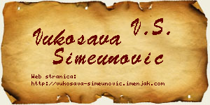 Vukosava Simeunović vizit kartica